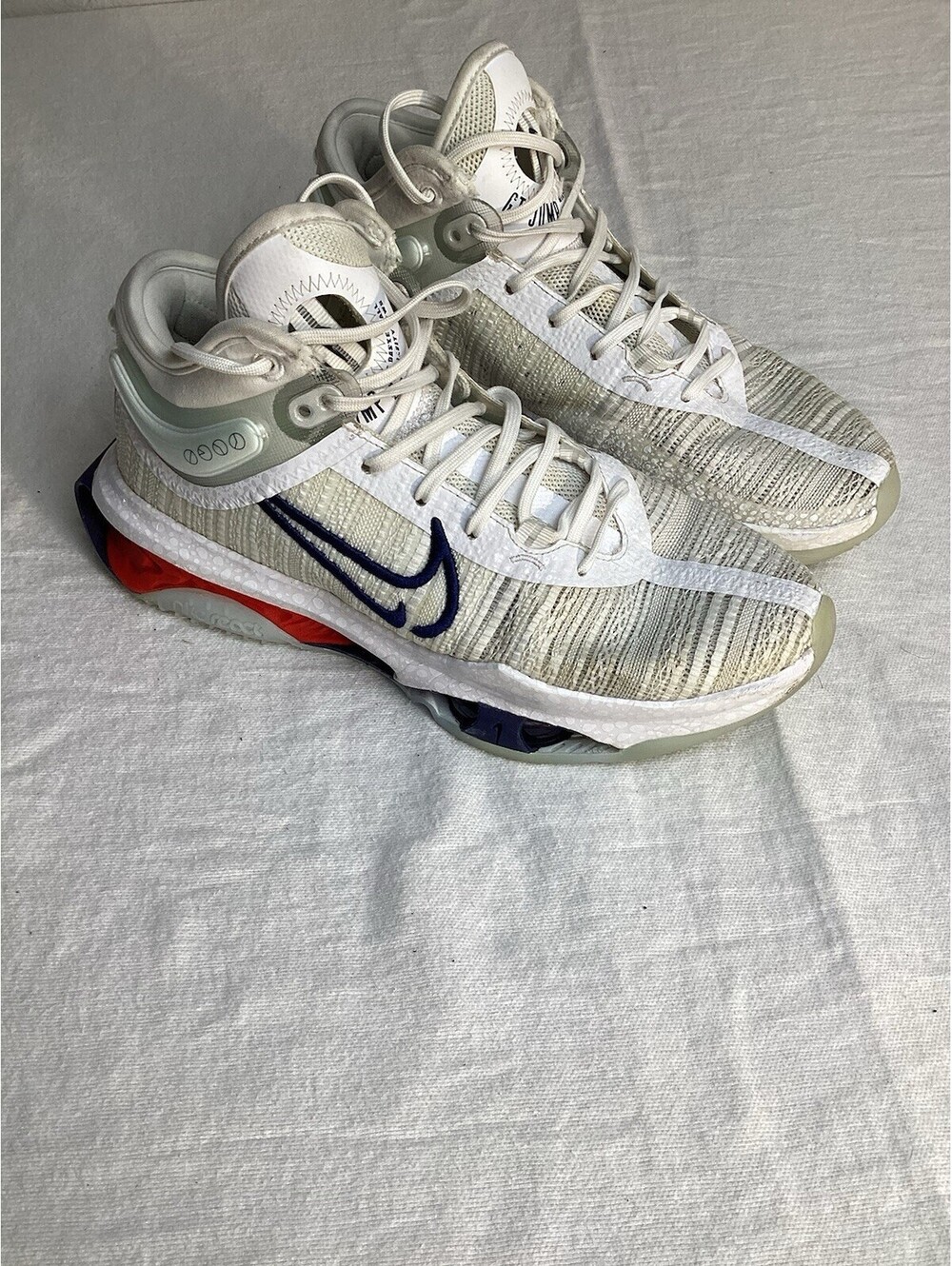 Nike Air Zoom GT Jump 2 EP USA Men's Sport Shoes Size 9 White Mesh Athletic